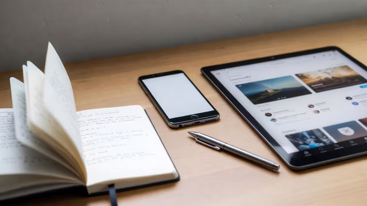 Devices and notes used to manage professional networking communities